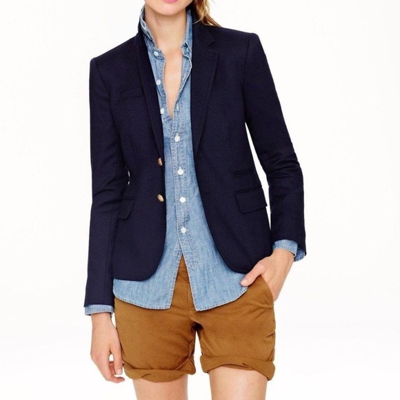 J. Crew Jackets & Blazers - J.Crew Womens Classic Schoolboy Blazer Sz 4 Navy